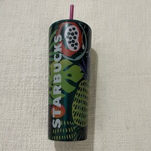 Starbucks Venti Hawaii Stainless Steel Cold Travel Tumbler Mug Cup 24 oz Lid